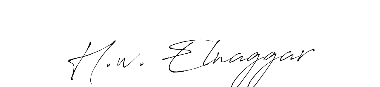 How to make H.w. Elnaggar signature? Antro_Vectra is a professional autograph style. Create handwritten signature for H.w. Elnaggar name. H.w. Elnaggar signature style 6 images and pictures png