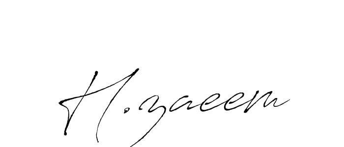 Also we have H.zaeem name is the best signature style. Create professional handwritten signature collection using Antro_Vectra autograph style. H.zaeem signature style 6 images and pictures png