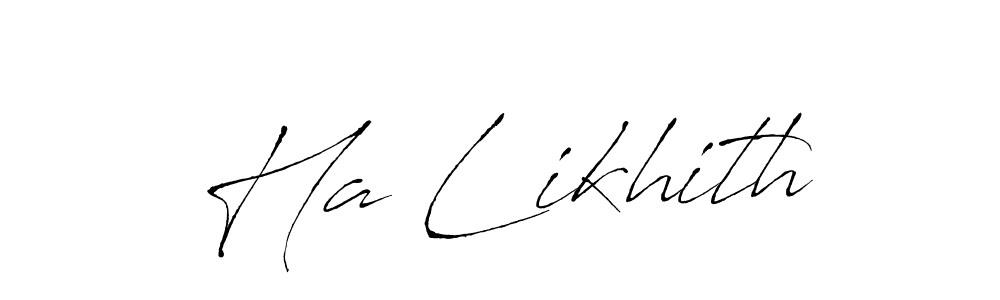 Design your own signature with our free online signature maker. With this signature software, you can create a handwritten (Antro_Vectra) signature for name Ha Likhith. Ha Likhith signature style 6 images and pictures png