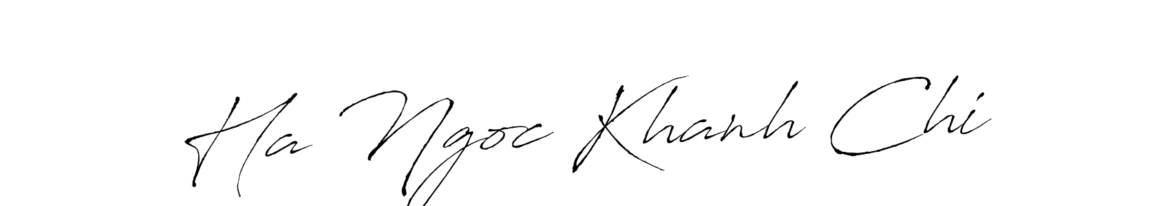 Also we have Ha Ngoc Khanh Chi name is the best signature style. Create professional handwritten signature collection using Antro_Vectra autograph style. Ha Ngoc Khanh Chi signature style 6 images and pictures png