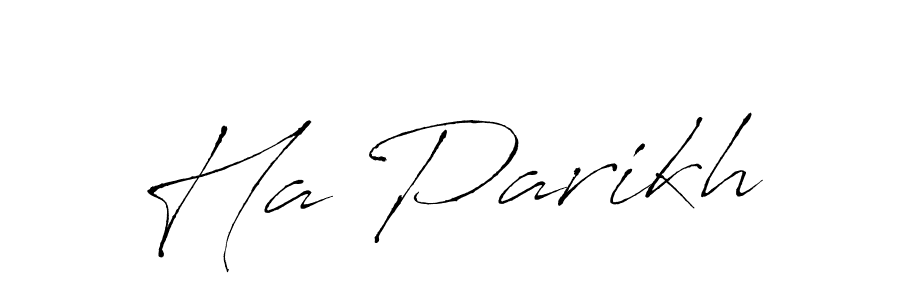 Make a beautiful signature design for name Ha Parikh. With this signature (Antro_Vectra) style, you can create a handwritten signature for free. Ha Parikh signature style 6 images and pictures png