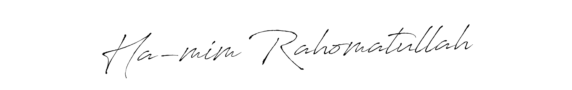 The best way (Antro_Vectra) to make a short signature is to pick only two or three words in your name. The name Ha-mim Rahomatullah include a total of six letters. For converting this name. Ha-mim Rahomatullah signature style 6 images and pictures png