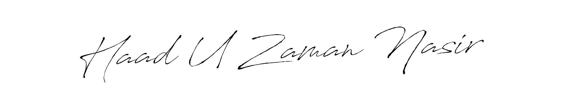 How to make Haad U Zaman Nasir signature? Antro_Vectra is a professional autograph style. Create handwritten signature for Haad U Zaman Nasir name. Haad U Zaman Nasir signature style 6 images and pictures png