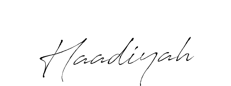 Make a beautiful signature design for name Haadiyah. With this signature (Antro_Vectra) style, you can create a handwritten signature for free. Haadiyah signature style 6 images and pictures png