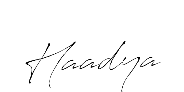 Make a beautiful signature design for name Haadya. With this signature (Antro_Vectra) style, you can create a handwritten signature for free. Haadya signature style 6 images and pictures png