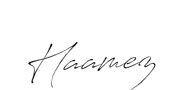 Design your own signature with our free online signature maker. With this signature software, you can create a handwritten (Antro_Vectra) signature for name Haamez. Haamez signature style 6 images and pictures png