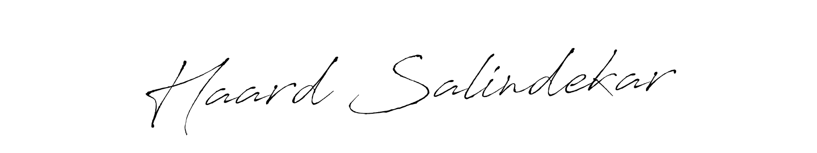 Create a beautiful signature design for name Haard Salindekar. With this signature (Antro_Vectra) fonts, you can make a handwritten signature for free. Haard Salindekar signature style 6 images and pictures png