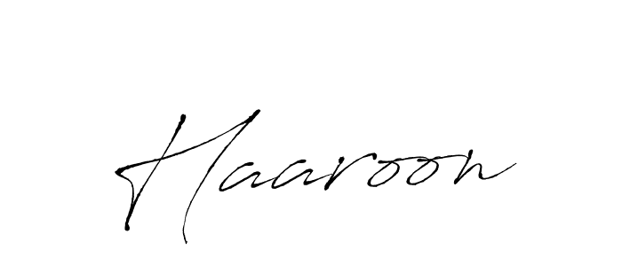 Use a signature maker to create a handwritten signature online. With this signature software, you can design (Antro_Vectra) your own signature for name Haaroon. Haaroon signature style 6 images and pictures png