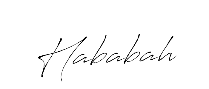 Make a beautiful signature design for name Hababah. With this signature (Antro_Vectra) style, you can create a handwritten signature for free. Hababah signature style 6 images and pictures png