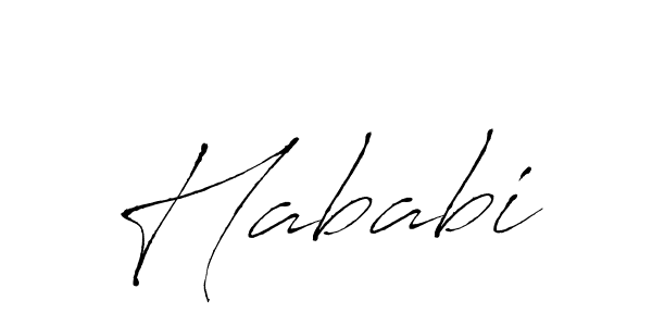 Design your own signature with our free online signature maker. With this signature software, you can create a handwritten (Antro_Vectra) signature for name Hababi. Hababi signature style 6 images and pictures png