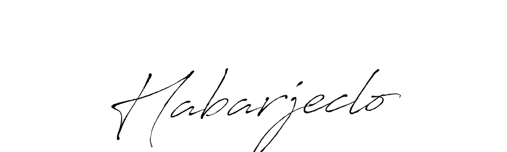 The best way (Antro_Vectra) to make a short signature is to pick only two or three words in your name. The name Habarjeclo include a total of six letters. For converting this name. Habarjeclo signature style 6 images and pictures png