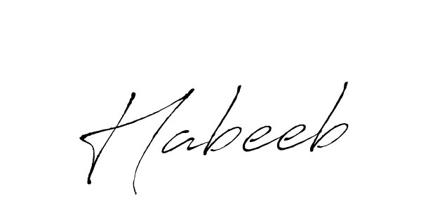 Make a beautiful signature design for name Habeeb. With this signature (Antro_Vectra) style, you can create a handwritten signature for free. Habeeb signature style 6 images and pictures png
