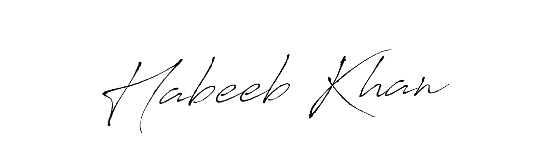 Make a beautiful signature design for name Habeeb Khan. With this signature (Antro_Vectra) style, you can create a handwritten signature for free. Habeeb Khan signature style 6 images and pictures png