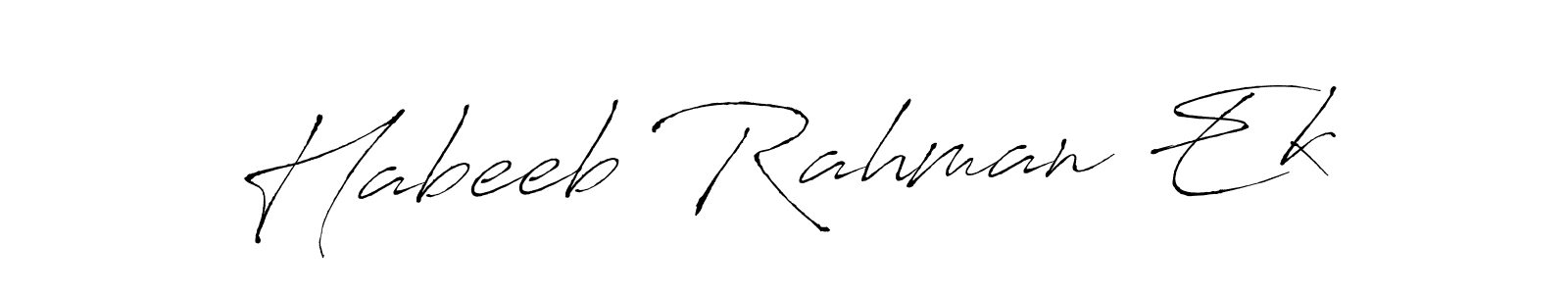 You can use this online signature creator to create a handwritten signature for the name Habeeb Rahman Ek. This is the best online autograph maker. Habeeb Rahman Ek signature style 6 images and pictures png