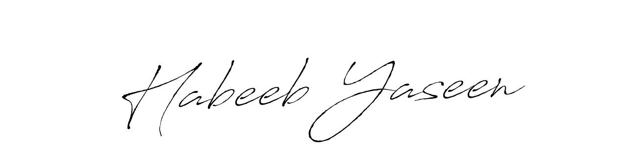 How to make Habeeb Yaseen signature? Antro_Vectra is a professional autograph style. Create handwritten signature for Habeeb Yaseen name. Habeeb Yaseen signature style 6 images and pictures png