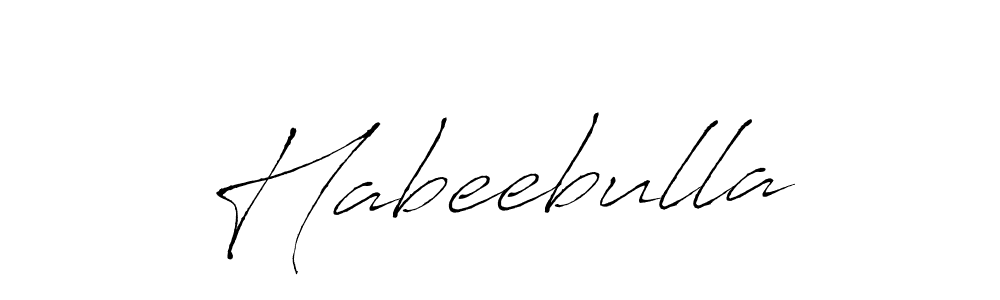 Habeebulla stylish signature style. Best Handwritten Sign (Antro_Vectra) for my name. Handwritten Signature Collection Ideas for my name Habeebulla. Habeebulla signature style 6 images and pictures png