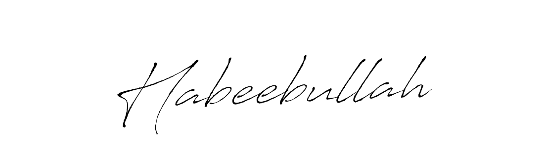 Use a signature maker to create a handwritten signature online. With this signature software, you can design (Antro_Vectra) your own signature for name Habeebullah. Habeebullah signature style 6 images and pictures png
