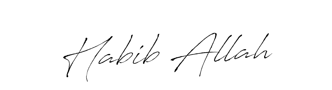 Habib Allah stylish signature style. Best Handwritten Sign (Antro_Vectra) for my name. Handwritten Signature Collection Ideas for my name Habib Allah. Habib Allah signature style 6 images and pictures png