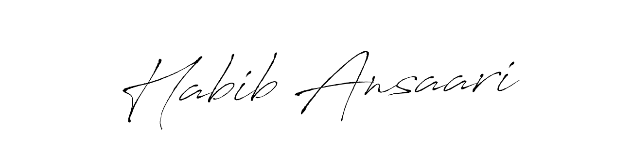 The best way (Antro_Vectra) to make a short signature is to pick only two or three words in your name. The name Habib Ansaari include a total of six letters. For converting this name. Habib Ansaari signature style 6 images and pictures png
