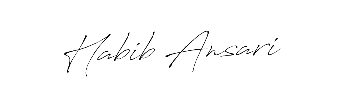 How to make Habib Ansari name signature. Use Antro_Vectra style for creating short signs online. This is the latest handwritten sign. Habib Ansari signature style 6 images and pictures png