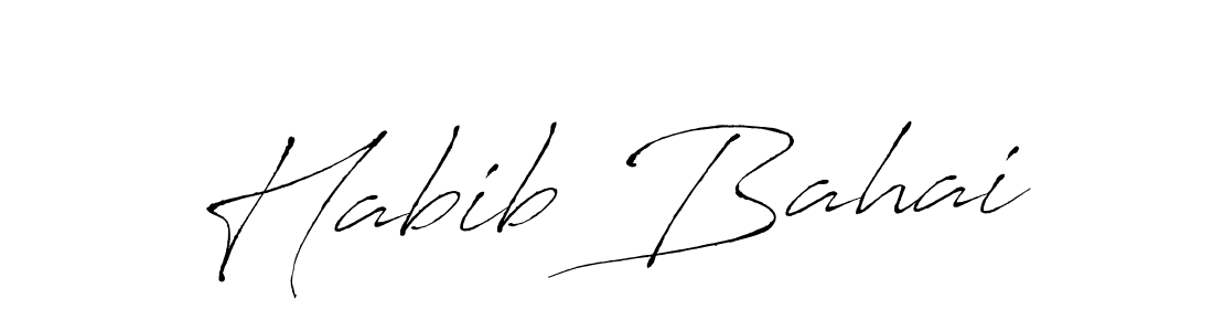 How to make Habib Bahai name signature. Use Antro_Vectra style for creating short signs online. This is the latest handwritten sign. Habib Bahai signature style 6 images and pictures png