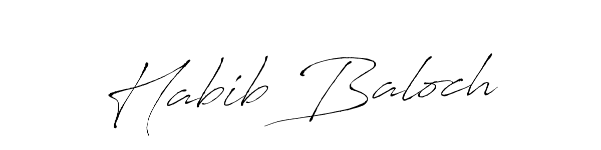 Antro_Vectra is a professional signature style that is perfect for those who want to add a touch of class to their signature. It is also a great choice for those who want to make their signature more unique. Get Habib Baloch name to fancy signature for free. Habib Baloch signature style 6 images and pictures png