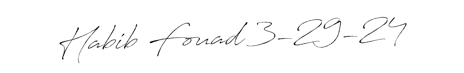 Create a beautiful signature design for name Habib Fouad 3-29-24. With this signature (Antro_Vectra) fonts, you can make a handwritten signature for free. Habib Fouad 3-29-24 signature style 6 images and pictures png