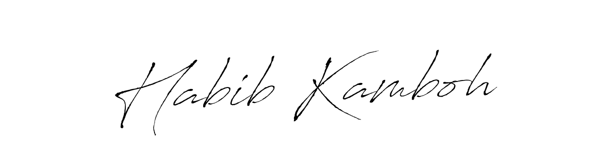 Use a signature maker to create a handwritten signature online. With this signature software, you can design (Antro_Vectra) your own signature for name Habib Kamboh. Habib Kamboh signature style 6 images and pictures png