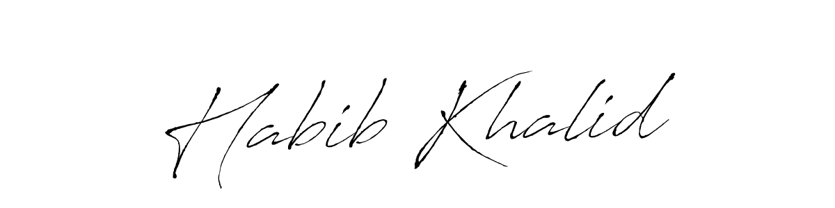 You should practise on your own different ways (Antro_Vectra) to write your name (Habib Khalid) in signature. don't let someone else do it for you. Habib Khalid signature style 6 images and pictures png