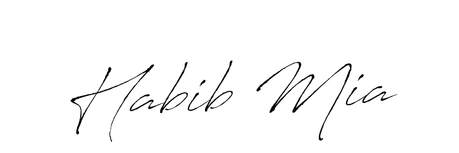 How to make Habib Mia name signature. Use Antro_Vectra style for creating short signs online. This is the latest handwritten sign. Habib Mia signature style 6 images and pictures png