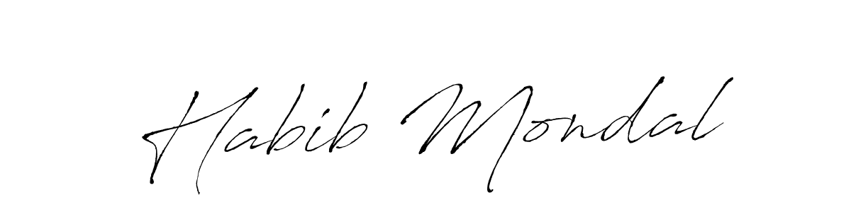 How to make Habib Mondal name signature. Use Antro_Vectra style for creating short signs online. This is the latest handwritten sign. Habib Mondal signature style 6 images and pictures png