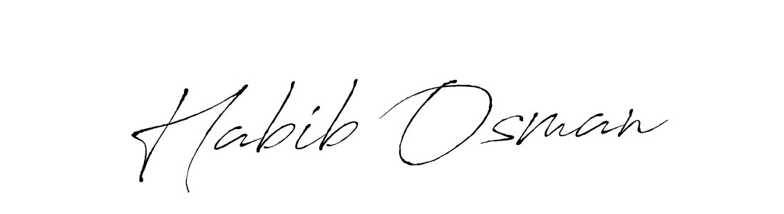 The best way (Antro_Vectra) to make a short signature is to pick only two or three words in your name. The name Habib Osman include a total of six letters. For converting this name. Habib Osman signature style 6 images and pictures png