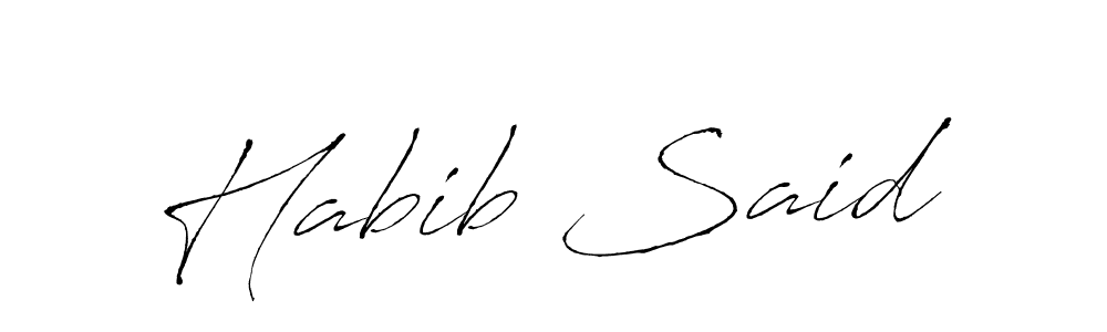 The best way (Antro_Vectra) to make a short signature is to pick only two or three words in your name. The name Habib Said include a total of six letters. For converting this name. Habib Said signature style 6 images and pictures png