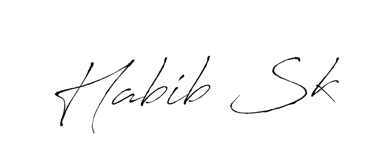 Design your own signature with our free online signature maker. With this signature software, you can create a handwritten (Antro_Vectra) signature for name Habib Sk. Habib Sk signature style 6 images and pictures png