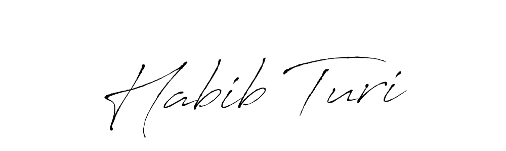 Habib Turi stylish signature style. Best Handwritten Sign (Antro_Vectra) for my name. Handwritten Signature Collection Ideas for my name Habib Turi. Habib Turi signature style 6 images and pictures png