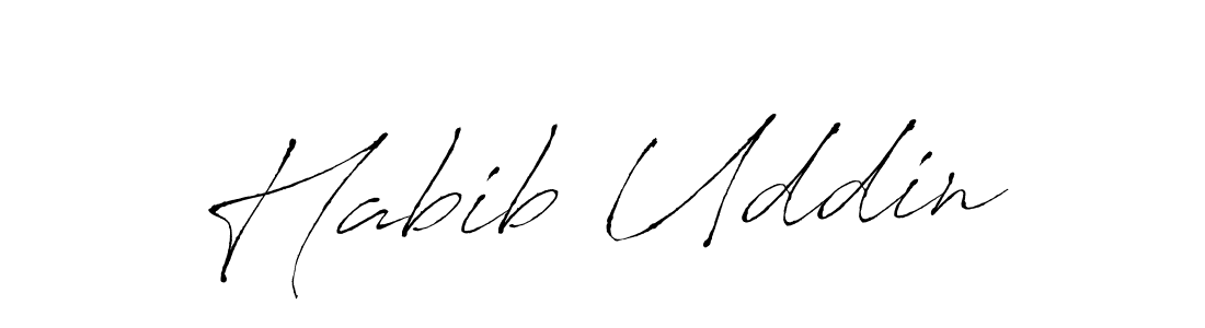 Create a beautiful signature design for name Habib Uddin. With this signature (Antro_Vectra) fonts, you can make a handwritten signature for free. Habib Uddin signature style 6 images and pictures png