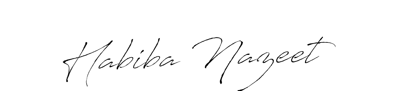 Also we have Habiba Nazeet name is the best signature style. Create professional handwritten signature collection using Antro_Vectra autograph style. Habiba Nazeet signature style 6 images and pictures png