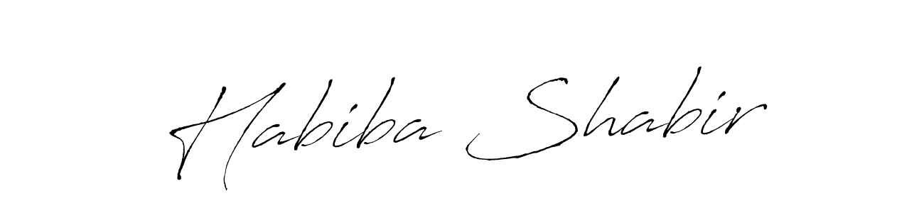 How to make Habiba Shabir name signature. Use Antro_Vectra style for creating short signs online. This is the latest handwritten sign. Habiba Shabir signature style 6 images and pictures png