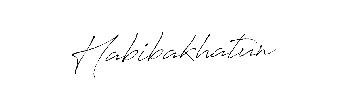 Use a signature maker to create a handwritten signature online. With this signature software, you can design (Antro_Vectra) your own signature for name Habibakhatun. Habibakhatun signature style 6 images and pictures png