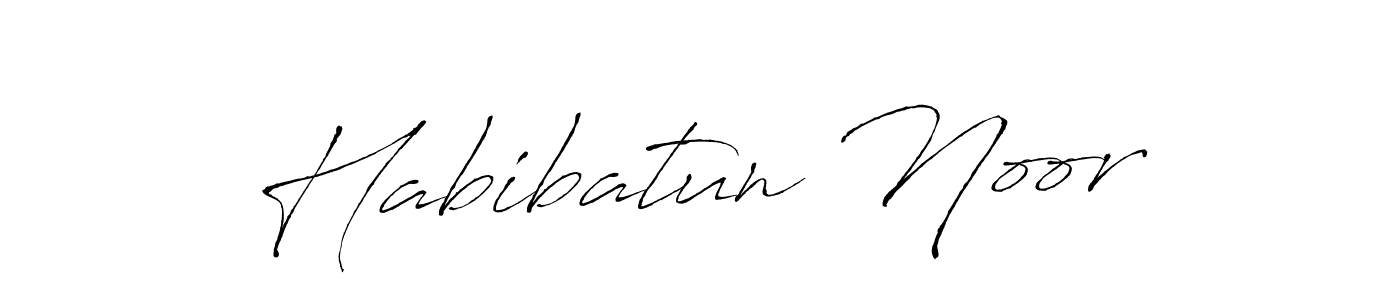 Make a beautiful signature design for name Habibatun Noor. With this signature (Antro_Vectra) style, you can create a handwritten signature for free. Habibatun Noor signature style 6 images and pictures png