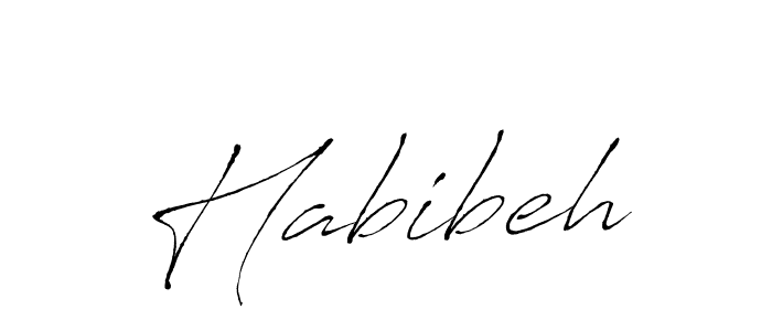 Make a beautiful signature design for name Habibeh. With this signature (Antro_Vectra) style, you can create a handwritten signature for free. Habibeh signature style 6 images and pictures png