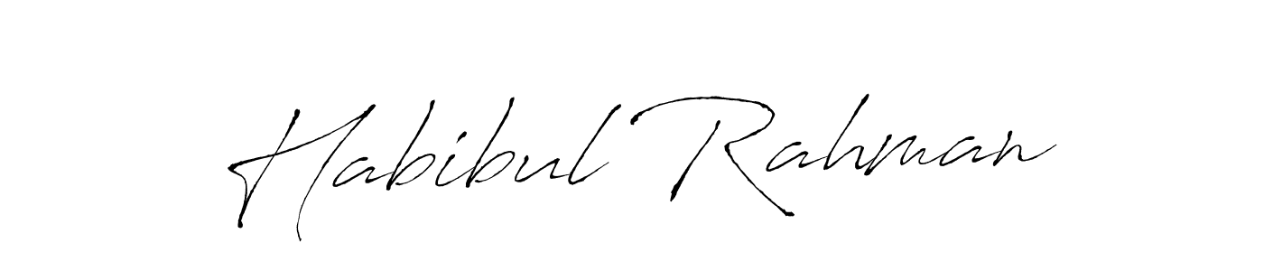 Design your own signature with our free online signature maker. With this signature software, you can create a handwritten (Antro_Vectra) signature for name Habibul Rahman. Habibul Rahman signature style 6 images and pictures png