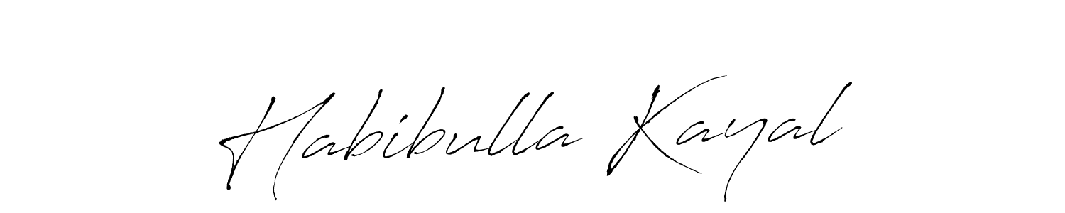 Design your own signature with our free online signature maker. With this signature software, you can create a handwritten (Antro_Vectra) signature for name Habibulla Kayal. Habibulla Kayal signature style 6 images and pictures png