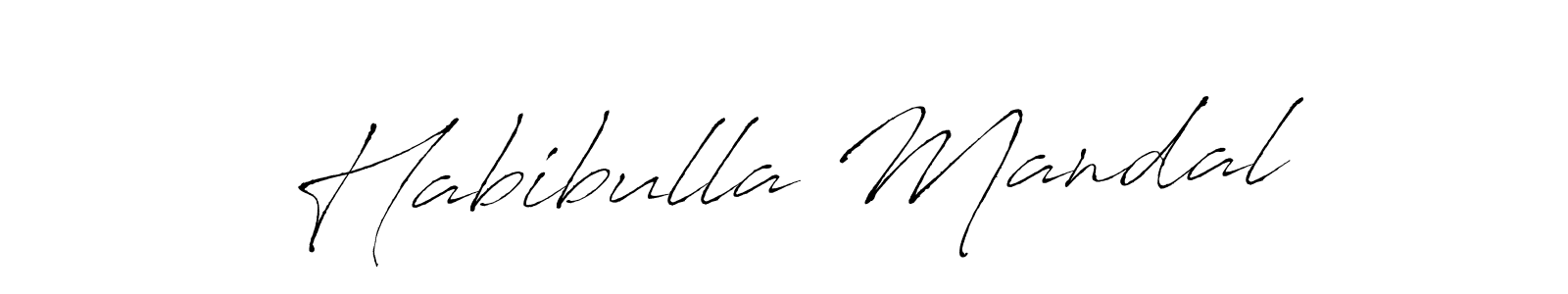 You can use this online signature creator to create a handwritten signature for the name Habibulla Mandal. This is the best online autograph maker. Habibulla Mandal signature style 6 images and pictures png