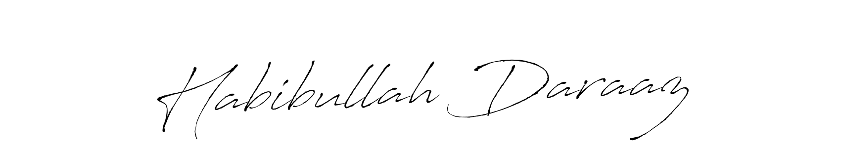 Create a beautiful signature design for name Habibullah Daraaz. With this signature (Antro_Vectra) fonts, you can make a handwritten signature for free. Habibullah Daraaz signature style 6 images and pictures png