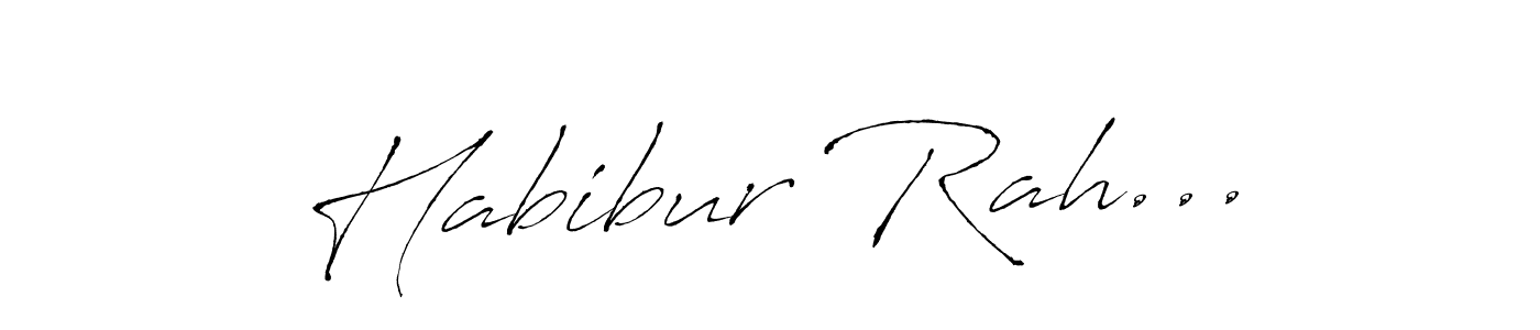 Use a signature maker to create a handwritten signature online. With this signature software, you can design (Antro_Vectra) your own signature for name Habibur Rah.... Habibur Rah... signature style 6 images and pictures png