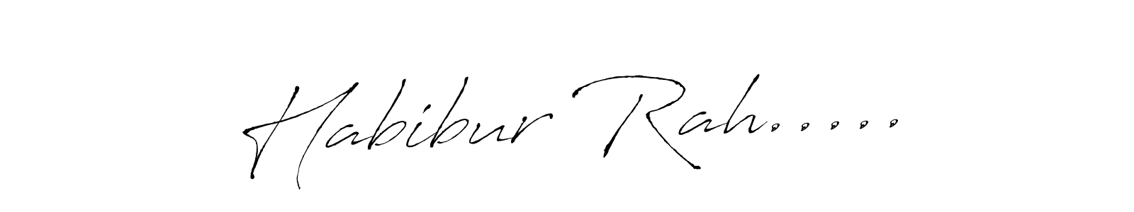 The best way (Antro_Vectra) to make a short signature is to pick only two or three words in your name. The name Habibur Rah..... include a total of six letters. For converting this name. Habibur Rah..... signature style 6 images and pictures png