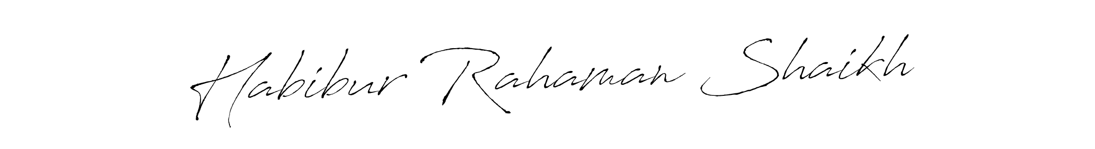 Habibur Rahaman Shaikh stylish signature style. Best Handwritten Sign (Antro_Vectra) for my name. Handwritten Signature Collection Ideas for my name Habibur Rahaman Shaikh. Habibur Rahaman Shaikh signature style 6 images and pictures png