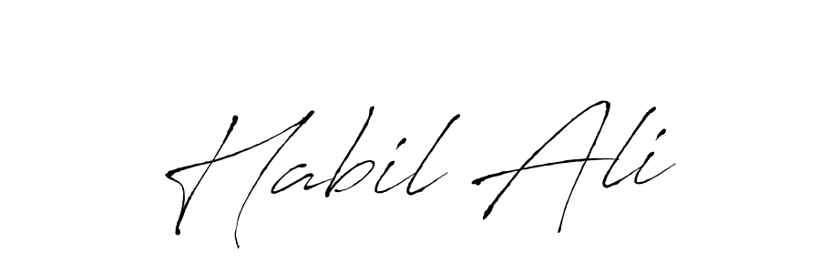 How to make Habil Ali name signature. Use Antro_Vectra style for creating short signs online. This is the latest handwritten sign. Habil Ali signature style 6 images and pictures png