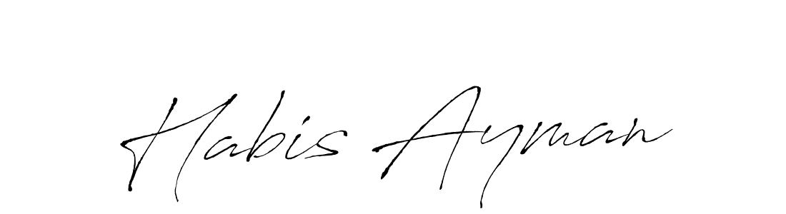 Make a beautiful signature design for name Habis Ayman. With this signature (Antro_Vectra) style, you can create a handwritten signature for free. Habis Ayman signature style 6 images and pictures png